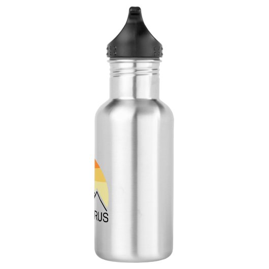 Mount Elbrus Russia Retro Edelstahlflasche (Rechts)