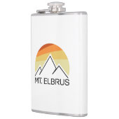 Mount Elbrus Russia Retro Flachmann (Links)