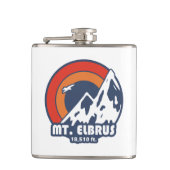 Mount Elbrus Russia Sun Eagle Flachmann (Vorderseite)