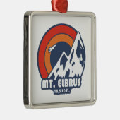 Mount Elbrus Russia Sun Eagle Ornament Aus Metall (Rechts)