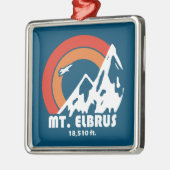 Mount Elbrus Russia Sun Eagle Ornament Aus Metall (Links)