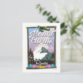 Mount Elbrus, russisches Reiseplakat Postkarte (Stehend Vorderseite)