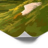 Mount Elbrus Russland Reiseplakat Poster (Ecke)