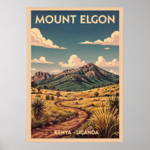 Mount Elgon Uganda - Kenia V02 Poster