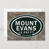 Mount Evans 14.265 FT CO Berg Postkarte (Vorne/Hinten)