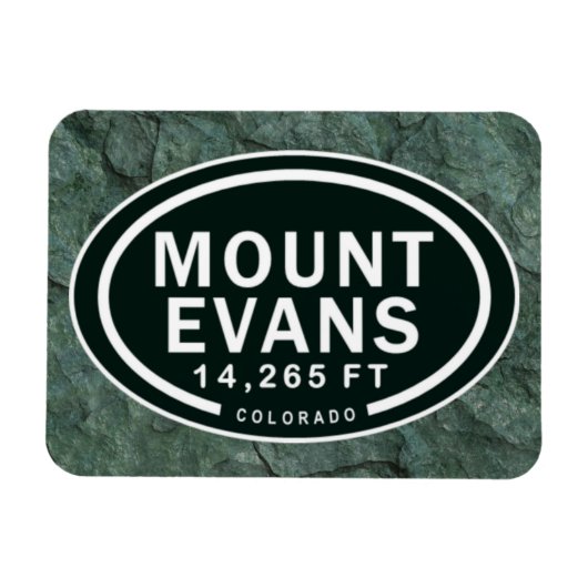 Mount Evans 14.265 FT Colorado Rocky Mountain Magnet (Horizontal)