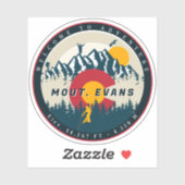 Mount Evans Colorado Flag Berg 14er Klettern Aufkleber (Blatt)