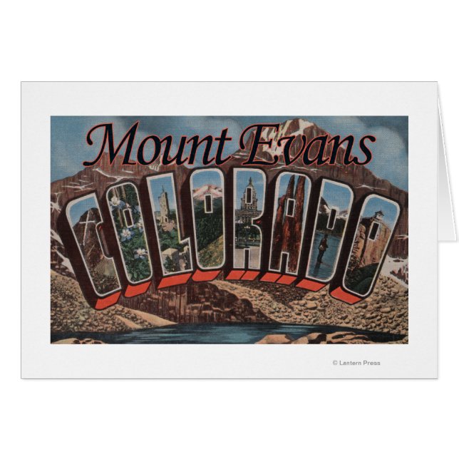 Mount Evans, Colorado - Große Buchstabenszenen (Vorderseite (Horizontal))