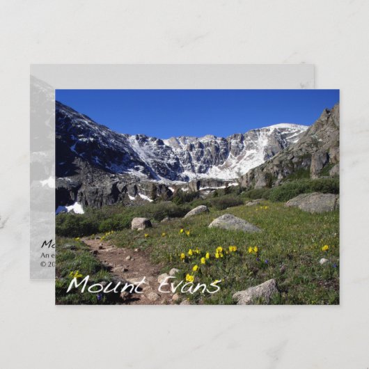 Mount Evans Postkarte (Vorne/Hinten)