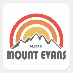 Mount Evans Quadratischer Aufkleber