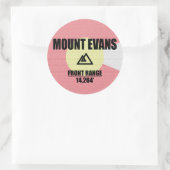 Mount Evans Runder Aufkleber (Tasche)