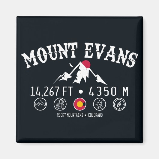 Mount Evans Wilderness 14er - Colorado Berge Magnet (Vorne)