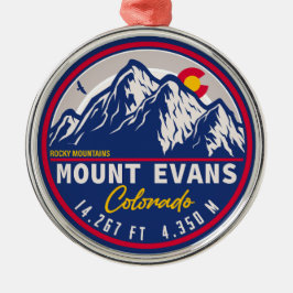 Mount Evans Wilderness 14er - Colorado Berge Ornament Aus Metall