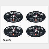 Mount Evans Wilderness 14er - Colorado Berge Ovaler Aufkleber (Blatt)