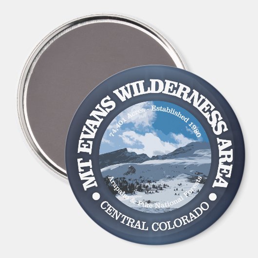 Mount Evans Wilderness Magnet (Vorderseite/Rückseite)