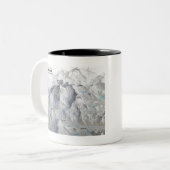 Mount Everest 3D Karte mit Labels Zweifarbige Tasse (Vorderseite Links)