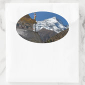 Mount Everest 8 Ovaler Aufkleber (Tasche)