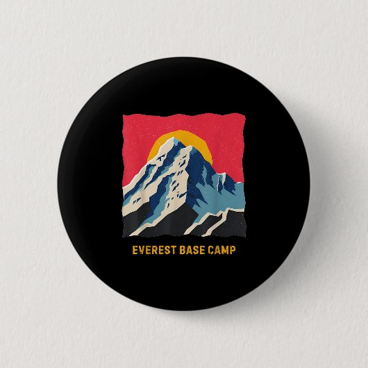 Mount Everest Basislager Himalaya Bergwanderung Cl Button (Vorderseite)