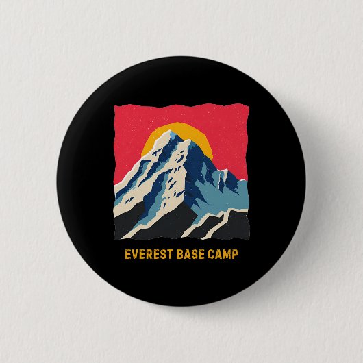 Mount Everest Basislager Himalaya Bergwanderung Cl Button (Vorderseite)