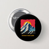 Mount Everest Basislager Himalaya Bergwanderung Cl Button (Vorne & Hinten)