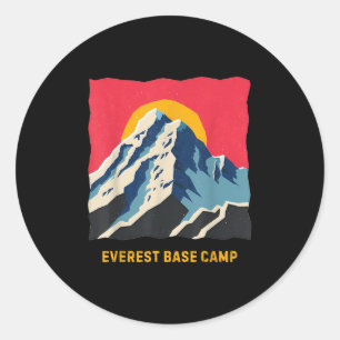 Mount Everest Basislager Himalaya Bergwanderung Cl Runder Aufkleber