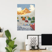 Mount Everest Basislager Reiseplakat Poster (Heimbüro)