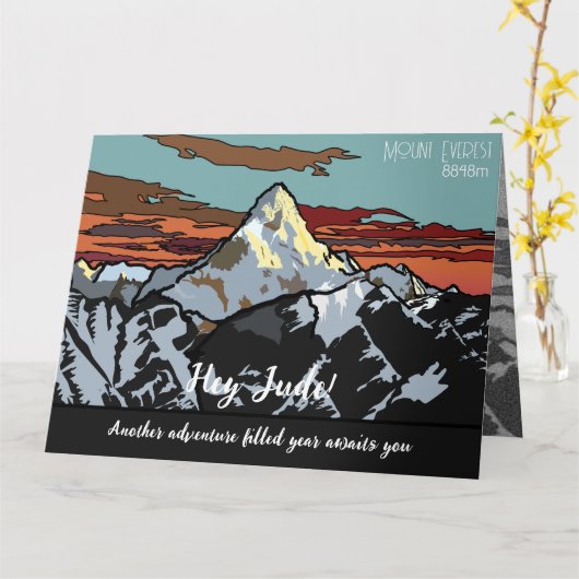 Mount Everest - Die atemberaubende Spitze des Plan Karte (Gelbe Blume)