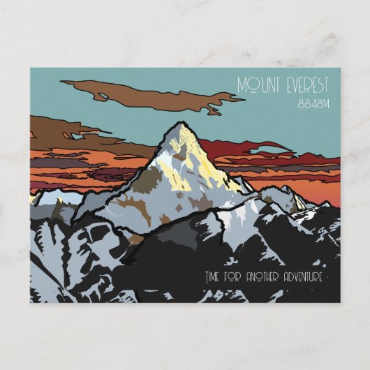 Mount Everest - Die atemberaubende Spitze des Plan Postkarte (Vorderseite)