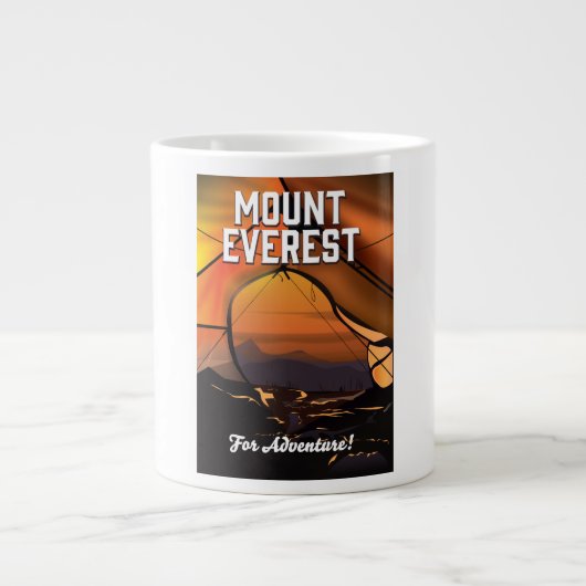Mount Everest für Abenteuer! Jumbo-Tasse (Vorderseite)