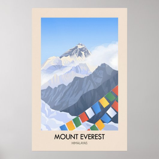 Mount Everest Himalaya Reiseplakat Poster (Vorne)
