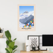 Mount Everest Himalaya Reiseplakat Poster (Heimbüro)