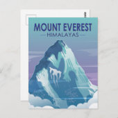 Mount Everest Himalayas Vintag Postkarte (Vorne/Hinten)