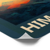 Mount Everest Himalayas Wasserfarbe Vintag Poster (Ecke)