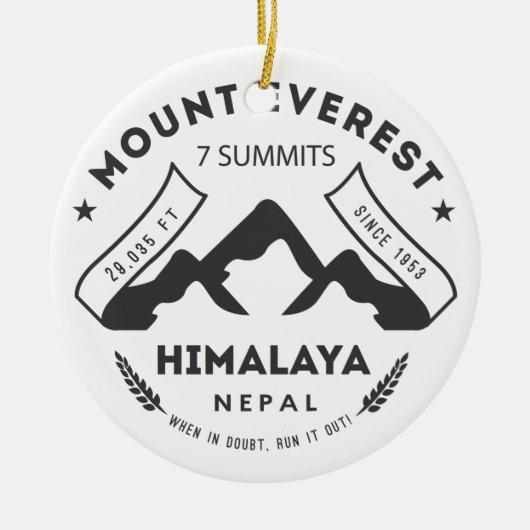 Mount Everest Keramikornament (Vorne)