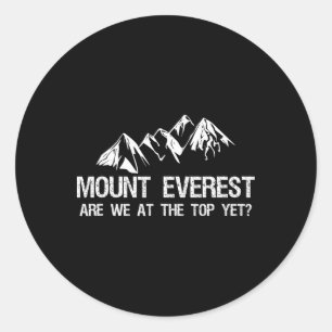 Mount Everest Lustige Bergsteige Expedition  Runder Aufkleber