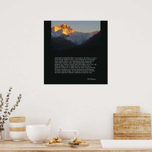 Mount Everest Motivierend Poster (Küche)