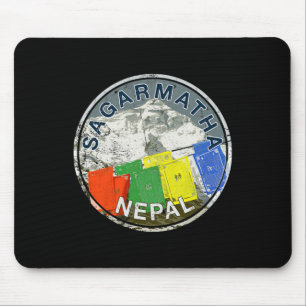 Mount Everest Nepal Sagarmatha Vintage Kletter T Mousepad