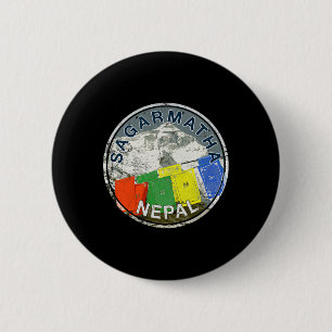 Mount Everest Nepal Sagarmatha Vintage Kletter-T-S Button