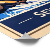 Mount Everest Nepal - Vintage Poster (Ecke)