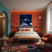 Mount Everest Night Caravan Luxury Canvas Art Leinwanddruck