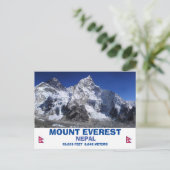 Mount Everest Postcard Feiertagspostkarte (Stehend Vorderseite)