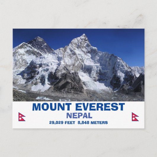 Mount Everest Postcard Feiertagspostkarte (Vorderseite)