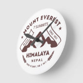 Mount Everest Runde Wanduhr (Winkel)