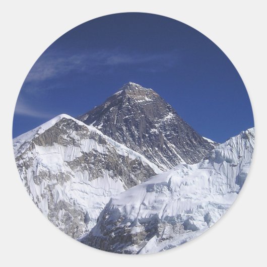 Mount Everest Runder Aufkleber (Vorderseite)