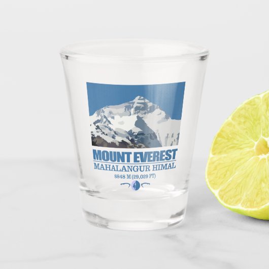 Mount Everest Schnapsglas (Vorderseite)