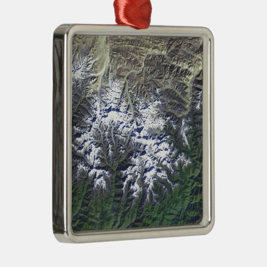 Mount Everest Silbernes Ornament (Rechts)