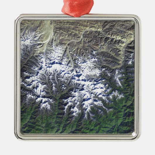 Mount Everest Silbernes Ornament (Vorne)