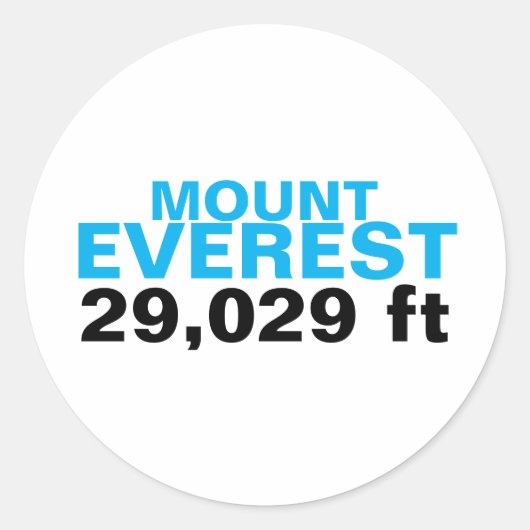Mount Everest Sticker (Vorderseite)