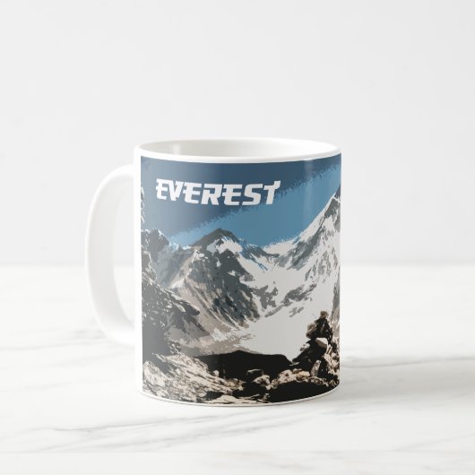 Mount Everest View, Souvenir, Nepal Kaffeetasse (Vorderseite Links)