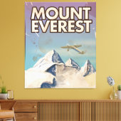 Mount Everest Vintage Reiseposter Leinwanddruck (Insitu (Wohnzimmer))